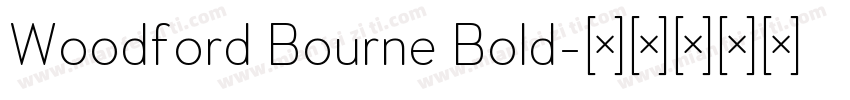 Woodford Bourne Bold字体转换